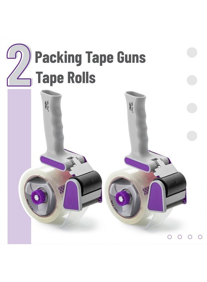 Mr. Pen Packing Tape Dispenser Gun 2Inch 2 Pack With 2 Rolls Tape Purple Heavy Duty Packing Tape With Dispenser Packaging Tape Clear Packing Tape Tape Gun For Packing Boxes Moving Tape - Image 2