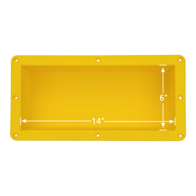 UNIGREEN READY TILE SMALL SHOWER NICHE FOOTREST 16 X 8 X 4INSIDE 14 6 4 FOR FOOT REST AND SOAP HOLDER RECESSED WALL NICHE INSERT TILEABLE NICHE FOR SHOWER SHAVING