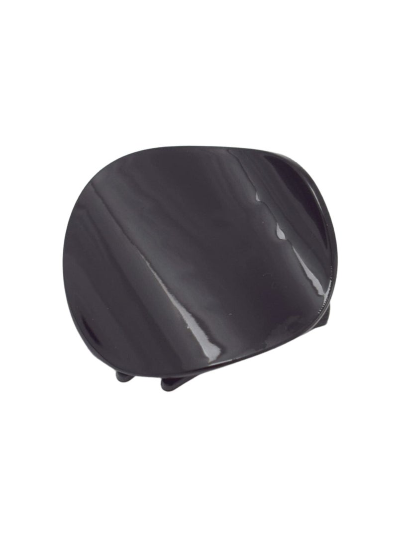 Parcelona - Parcelona France Onde Glossy Black Celluloid Side Slide In Secure Grip Hair Updo Hinge Duck Hair Claw 2 34 Inch Black - Image 1