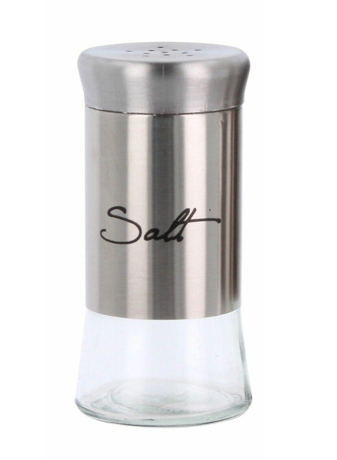FALMER 2 Pieces Salt and Pepper Shaker Set with Storage Lid - Silver - Image 3