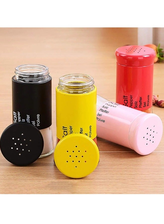 FALMER 2 Pieces Salt and Pepper Shaker Set with Storage Lid - Silver - Image 5