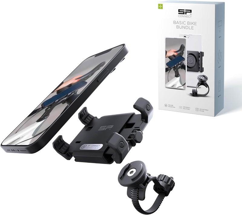 SP Connect Universal Bicycle Mobile Phone Holder - Smartphone Bracket Mount for Mountain & Road Bikes - Patented Twist Lock, Strong Clamp-Grip - for 58-85mm Wide Devices - Cycling, Riding Accessories - Image 1