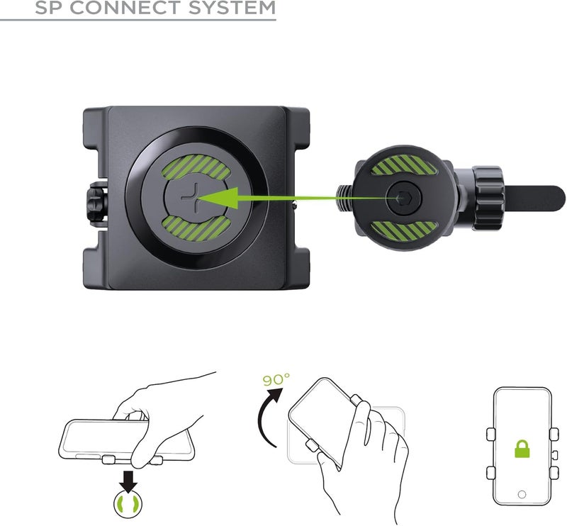 SP Connect Universal Bicycle Mobile Phone Holder - Smartphone Bracket Mount for Mountain & Road Bikes - Patented Twist Lock, Strong Clamp-Grip - for 58-85mm Wide Devices - Cycling, Riding Accessories - Image 4
