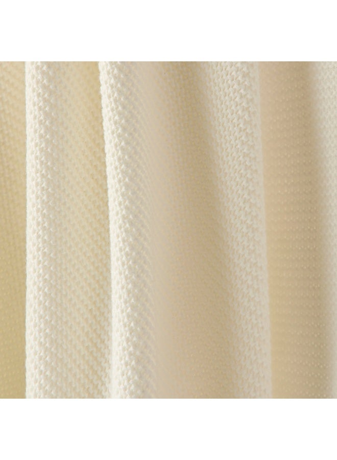 Nini Baby - Organic Cotton Knitted Baby Blanket, Elegant Trim, Antibacterial Finish – Snow White, 0-36 Months - Image 5