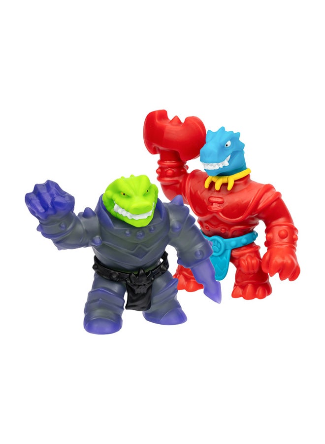 GOO JIT ZU تايرو ضد روك جاو حزمة مقابل ، تايرو مع عمل تثبيت الفك ، روك جاو مع درع شائك ، 5 بوصات ، أعمار 4+ ، أبطال جوجيت زو - Image 3