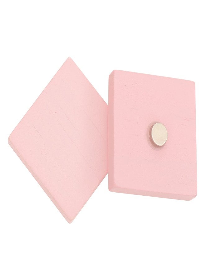 Stiles 100 Pieces Magnetic Letter Tiles, Wooden Magnetic Letters for Whiteboard, Fridge, or Magnetic Letter Board, Wood Alphabet Magnet Letters, Pink - Image 3