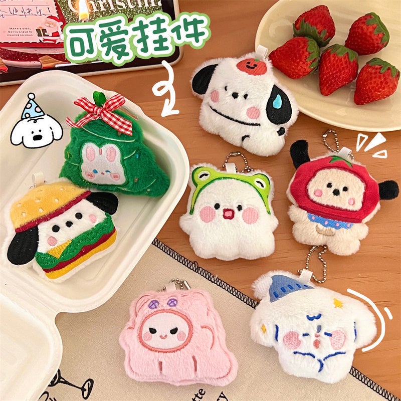 Original Cute Cartoon Plush Puppy Doll Pendant Girl Heart Bag Key Chain Decorative Jewelry - Image 3