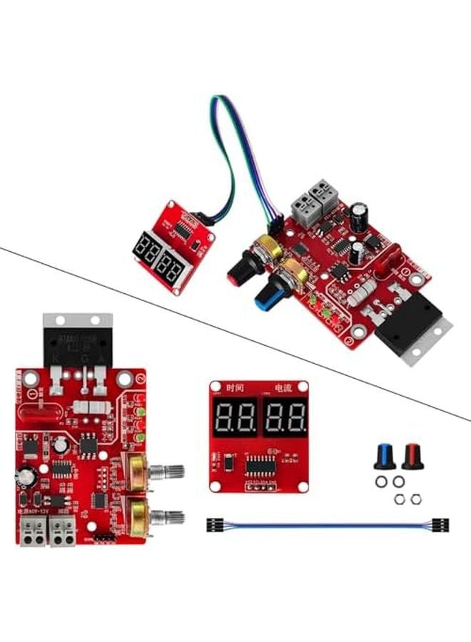 100A Digital Display Spot Welding Time Current Controller Panel Timing Ammeter Control Board - Image 3