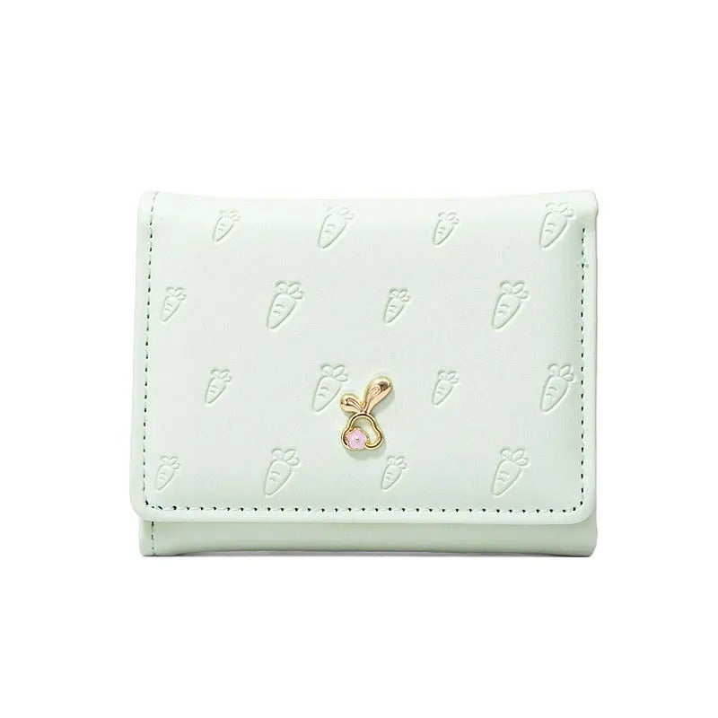 Leather Flip Wallet & Card Holder with Multiple Pockets - Green