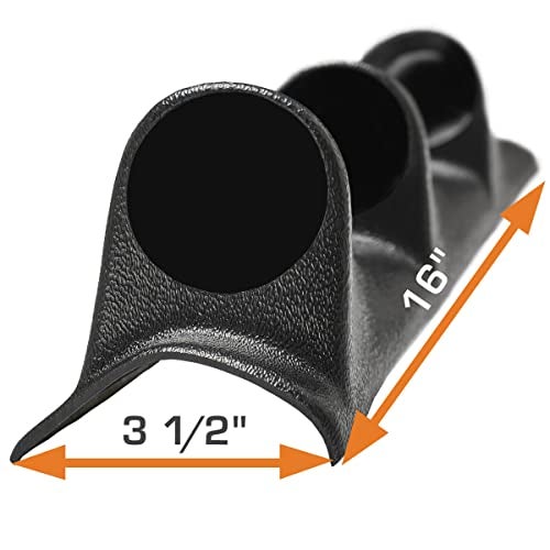 GLOWSHIFT بود عدادات ثلاثي أسود عالمي من جلو شيفت - يناسب أي طراز/نوع - بلاستيك ABS - يركب (3) عدادات 2-1/16" (52mm) على عمود A في السيارة - Image 4