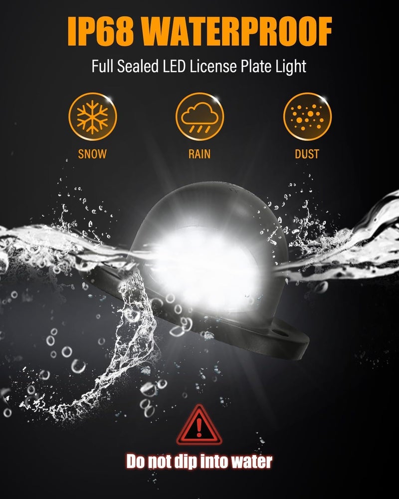 LESAUCE ضوء لوحة الترخيص LED من لدودج رام 1500 2500 3500 1994-2001، أبيض 6000K، بديل مجموعة ضوء اللوحة، عبوة من قطعتين. - Image 5