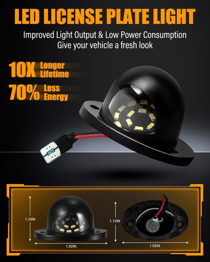 LESAUCE ضوء لوحة الترخيص LED من لدودج رام 1500 2500 3500 1994-2001، أبيض 6000K، بديل مجموعة ضوء اللوحة، عبوة من قطعتين. - Image 3
