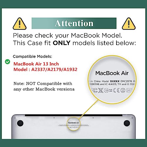 Verilux® Digital Print Laptop Cover for MacBook Air 13.3 Inch M1 A2337 A2179 A1932 Hard Shell Case Cover Compatible with Mac Book Air 13 Inch 2020 2019 2018 Release Flexible Plastic Protective Case - Image 2