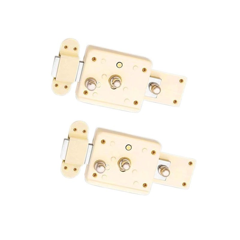 ONEPRO Pin Cylinder Inter Lock | Living Room Heavy Duty 3 Turn Main Door Lock with 3 Normal Brass Keys High-Security Main Door | Office Door | Bed Room | Tamper-Proof, & Weather Resistant Pack of 2 - Image 1