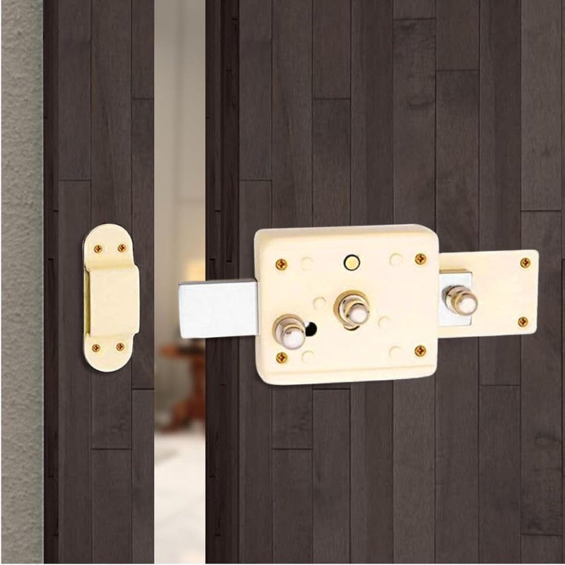 ONEPRO Pin Cylinder Inter Lock | Living Room Heavy Duty 3 Turn Main Door Lock with 3 Normal Brass Keys High-Security Main Door | Office Door | Bed Room | Tamper-Proof, & Weather Resistant Pack of 2 - Image 5