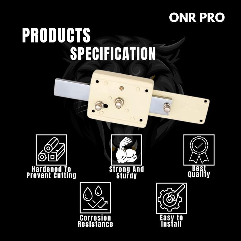 ONEPRO Pin Cylinder Inter Lock | Living Room Heavy Duty 3 Turn Main Door Lock with 3 Normal Brass Keys High-Security Main Door | Office Door | Bed Room | Tamper-Proof, & Weather Resistant Pack of 2 - Image 3