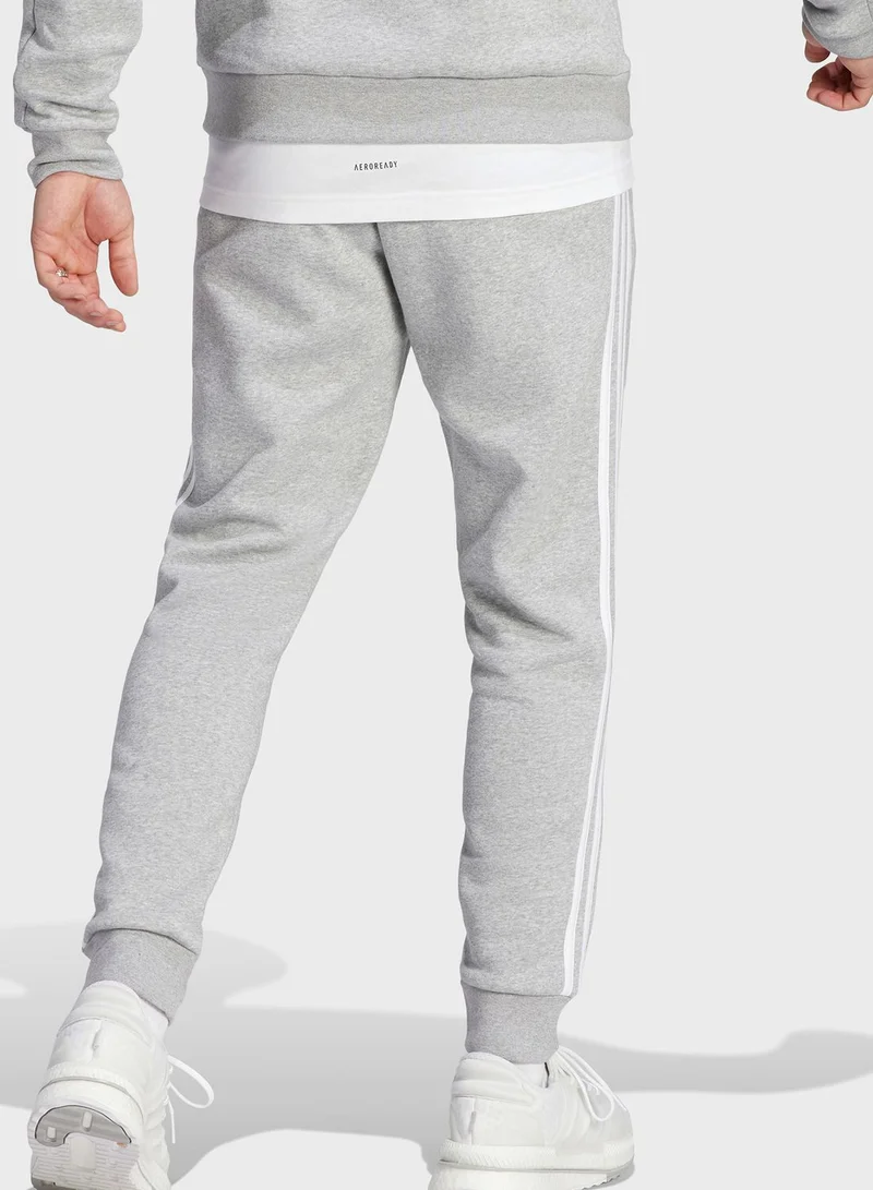 Adidas 3-Stripes Fleece Tapered Cuff Pants