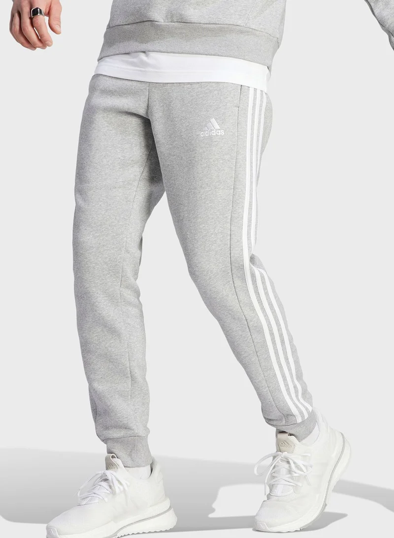 Adidas 3-Stripes Fleece Tapered Cuff Pants