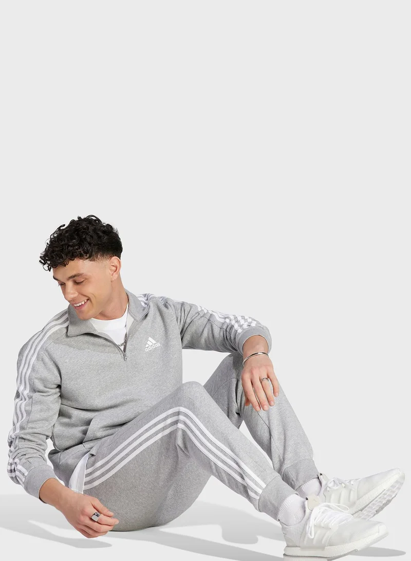 Adidas 3-Stripes Fleece Tapered Cuff Pants