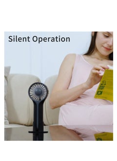 KASTWAVE Mini Personal Fan Handheld, Small Portable Handheld Fan, Battery Operated, USB Rechargeable, Face Makeup Lashes Desk Fan with Base, for Kids, Women, Men, Indoor, Outdoor Travelling, Pink  - Image 4