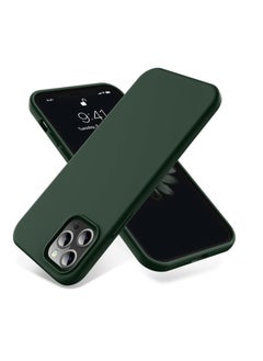 Compatible with iPhone 14 Pro Max Case 6.7, Slim Liquid Silicone 3 Layers Full Covered Soft Gel Rubber Case Protective Cover 6.7 inch-Pine Green