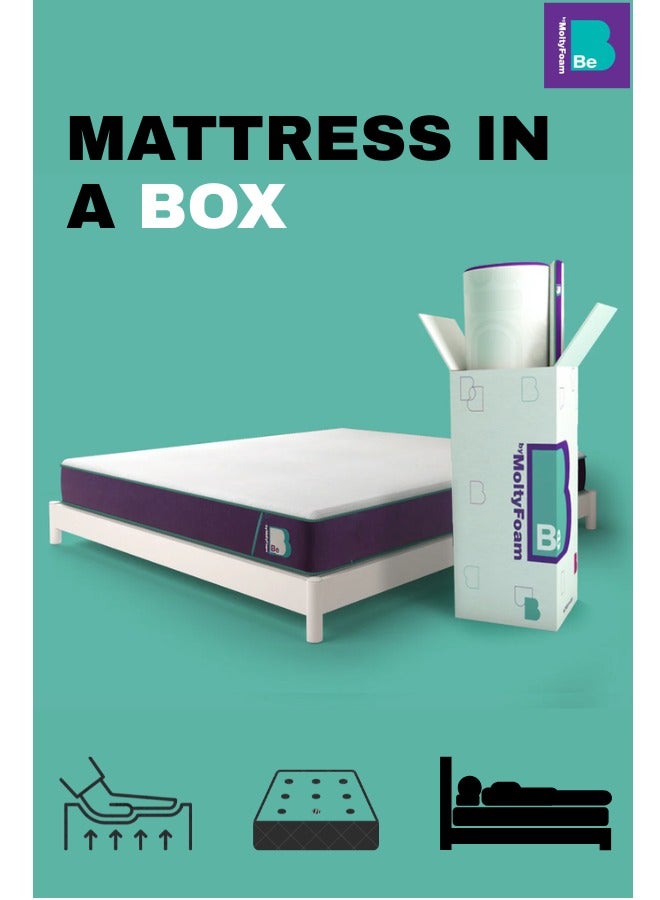 MoltyFoam Molty King Mattress - 10 Inches | Premium Quality Foam for Ultimate Comfort | Easy Assembly | Luxury Sleep | Fully Expands in 48-72 Hours - Image 1