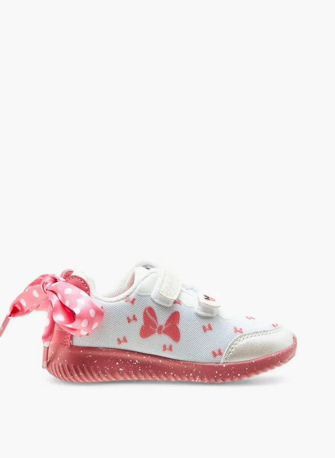 Disney Minnie Mouse Print Sneakers with Hook and Loop Closure
