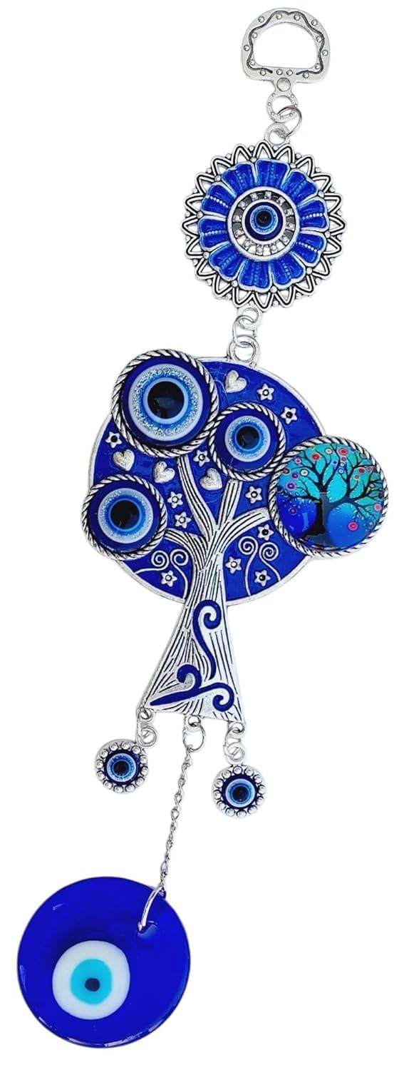 ARTISKRITI Evil Eye Hanging for House Main Entrance Door Decoration, Meenakari Evil Eye Charm Tree Nazar Battu for Good Luck, Prosperity and Protection - Image 5