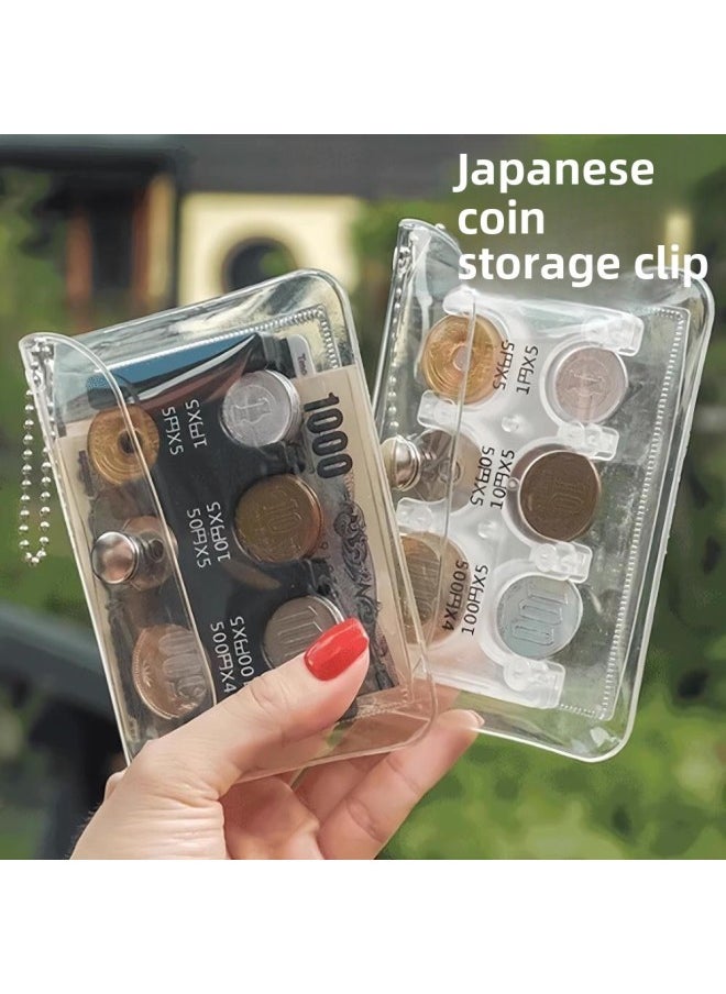 Generic - Japanese Coin Storage Box Change Storage Bag Yen Coin Holder Travel Good Coin Rack Storage Bag Coin Box-Color:Green - Image 1