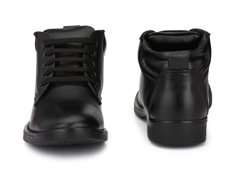 MACTREE Men's Black Premium Mid Top Boots (2805black_10) - Image 5