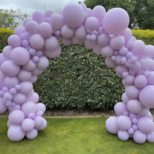 AMFIN (Pack of 25) Pastel Birthday Decoration Item Balloons - Purple - Image 5