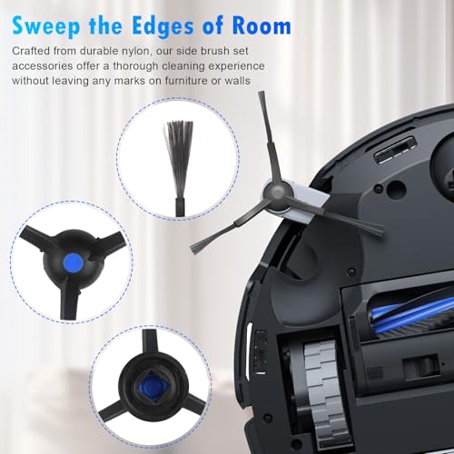 DrFlito 20 Pack Replacement Accessories Kit Compatible with ECOVACS DEEBOT X8 Pro Omni/Yeedi S14 Plus Robot Vacuum, 1 Main Brush, 6 Side Brush, 4 HEPA Filter, 2 Mopping Roller, 6 Dust Bag - Image 5