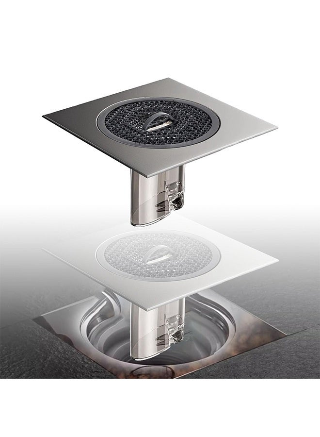 Peachjoy Stainless Steel Floor Drain Filter, Sink Strainer Hair Catcher, Sink Drain Universal with Deodorizing Floor Drain Core for Kitchen, Bath, Sink Water Pipe, Floor Drain  - Image 1