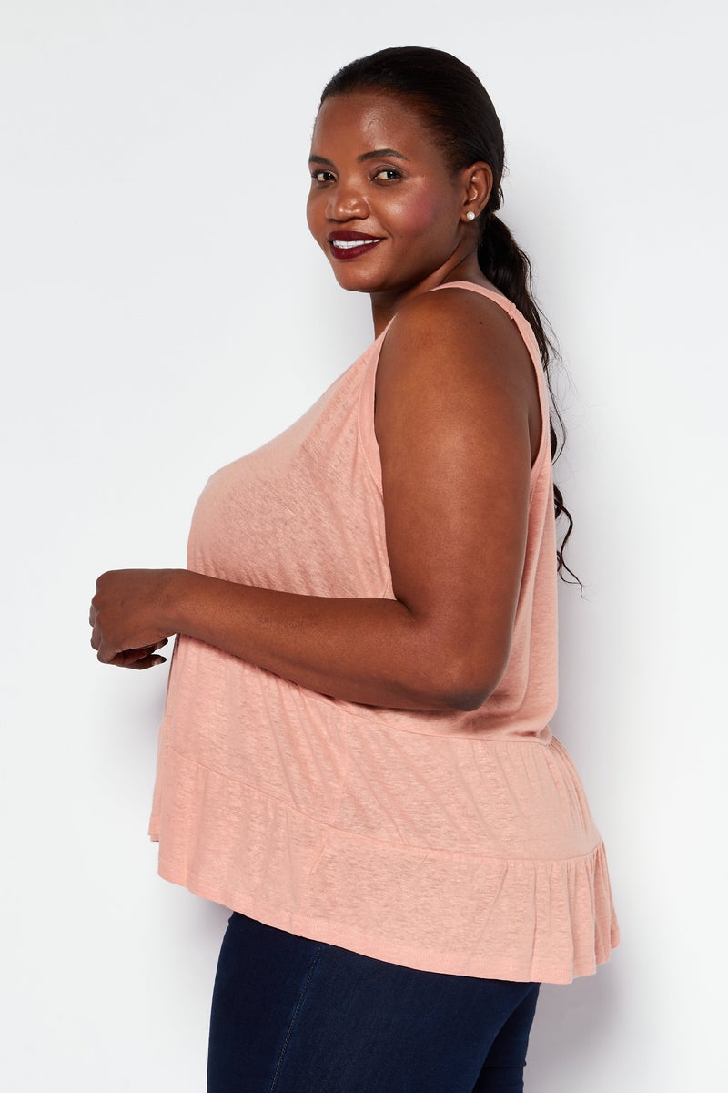 STEVE MADDEN Women V Neck Sleeveless Plain Top, Rose - Image 2