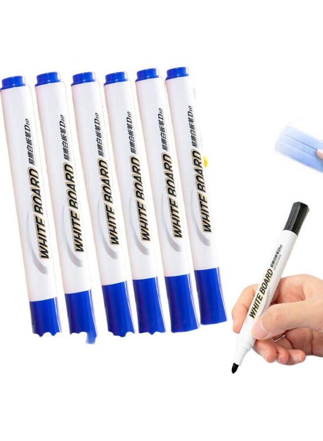 M.G Chenguang (M&G) Stationery, Erasable Whiteboard Markers, D10 Single-Tip Office Meeting Markers, Easy-To Whiteboard Markers, Blue, 10 Pieces/Box, Awmy2202 - Image 2