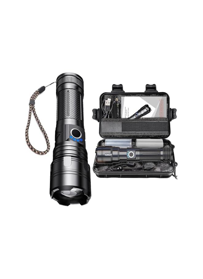 PROMASS promass Led Flashlight Rechargeable Torch Light,Portable Flashlight High Lumens Flash Light USB Handheld Powerful Torches for Camping Hiking Emergency or household,Waterproof Portable  - Image 2