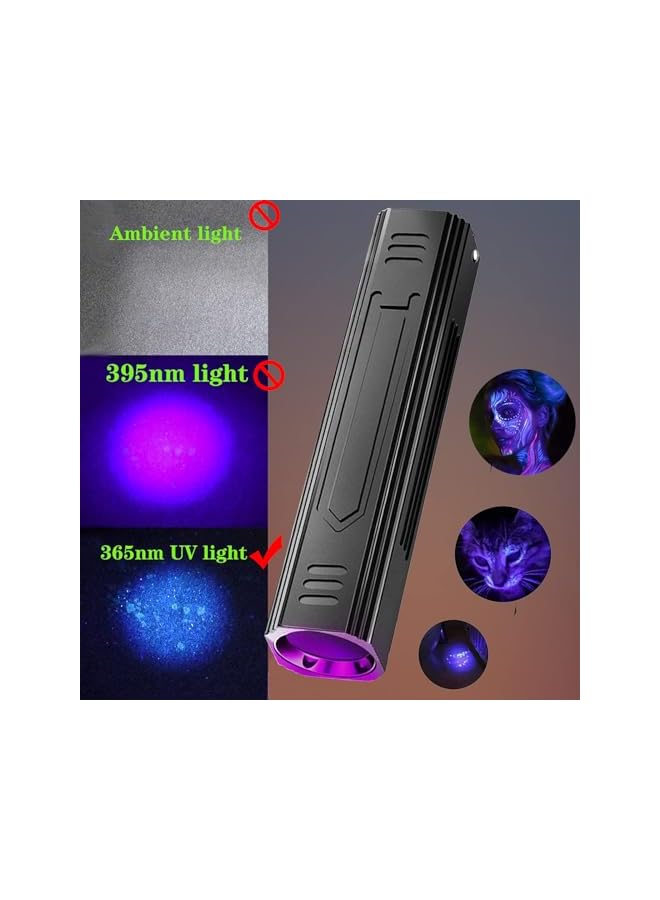 PROMASS UV Flashlight Blacklight Wood's UV Lamp, Portable 365nm Pet Cat Dog UV Black light Flashlight Cat Ringworm Detector,Doctor Pet Urine Detector for Analyzing Skin Dog Cat Care Bed Bug Inspection  - Image 5