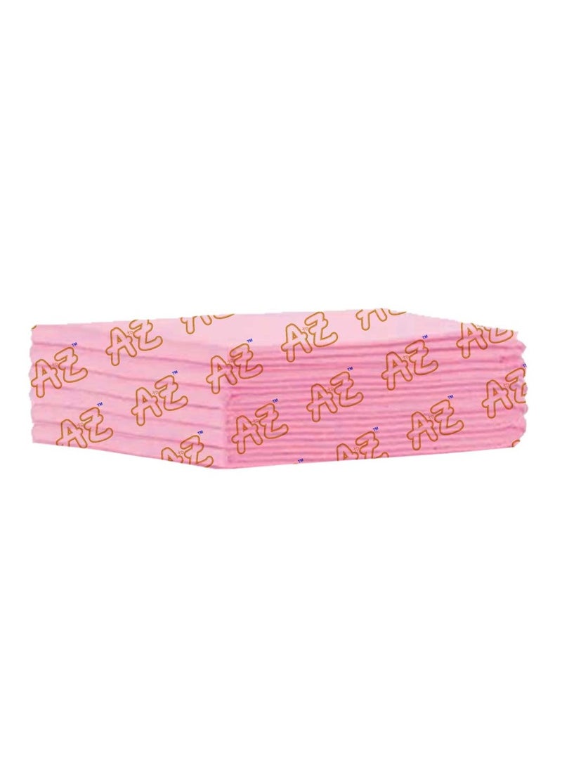 A TO Z A to Z - Disposable Changing Mat size (45cm x 60cm) Large- Premium Quality for Baby Soft Ultra Absorbent Waterproof - Pack of of 6 - Pink  - Image 1
