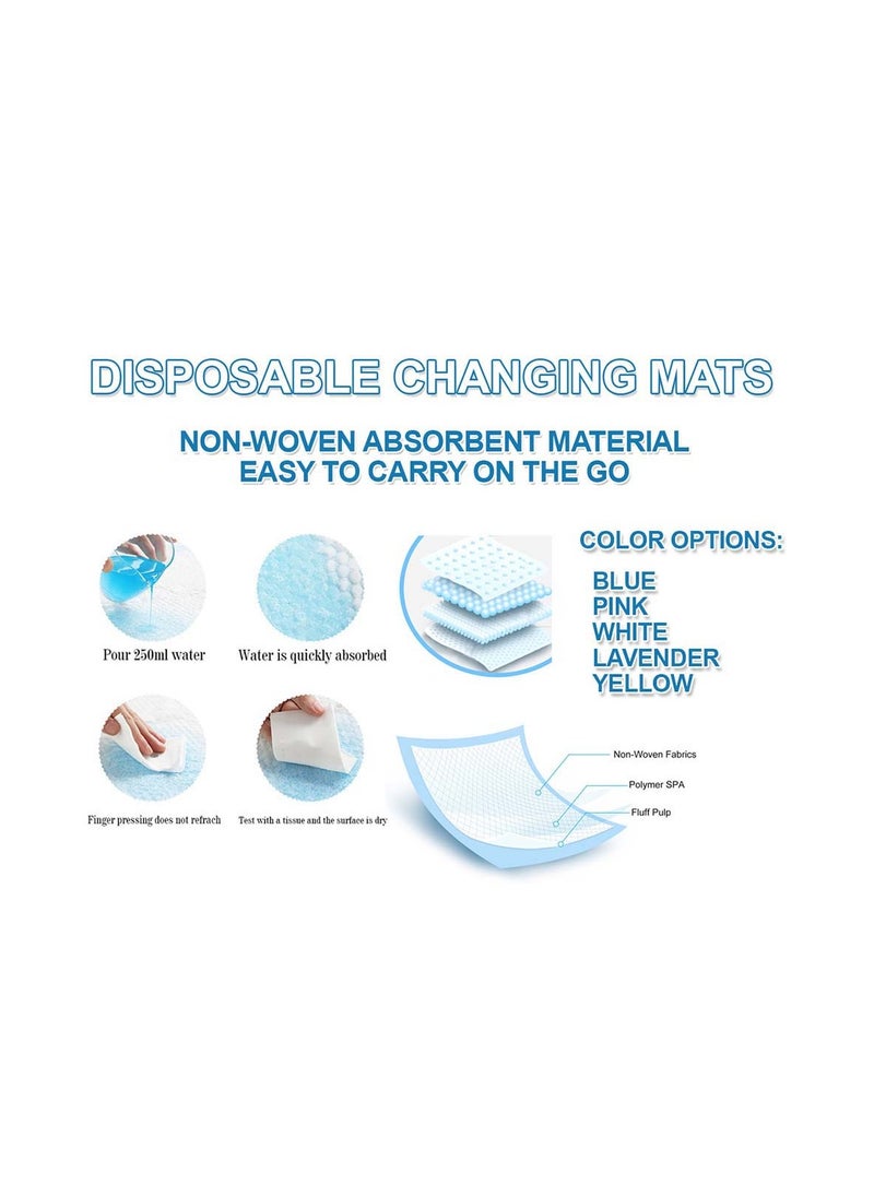 A TO Z A to Z - Disposable Changing Mat size (45cm x 60cm) Large- Premium Quality for Baby Soft Ultra Absorbent Waterproof - Pack of of 6 - Pink  - Image 4