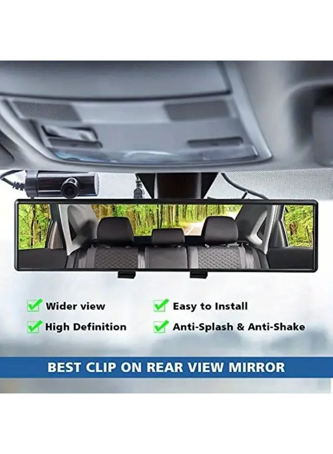 Black Wide Angle Anti Glare Car Rearview Mirror For Street Bikes Motorcycles - Image 5