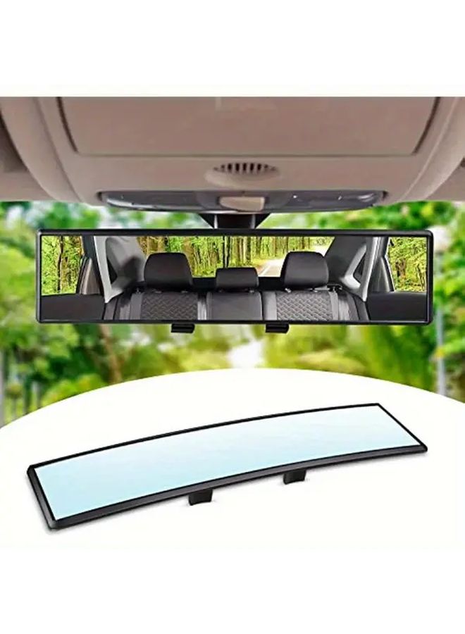 Black Wide Angle Anti Glare Car Rearview Mirror For Street Bikes Motorcycles - Image 1