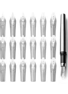 30pcs Stainless Steel Fountain Pen Nibs, Replacement Nibs Set for Calligraphy and Writing, Various Sizes for Kids, Adults, and Students(0.5+1+1.5+2+2.5+3mm each 5pcs)