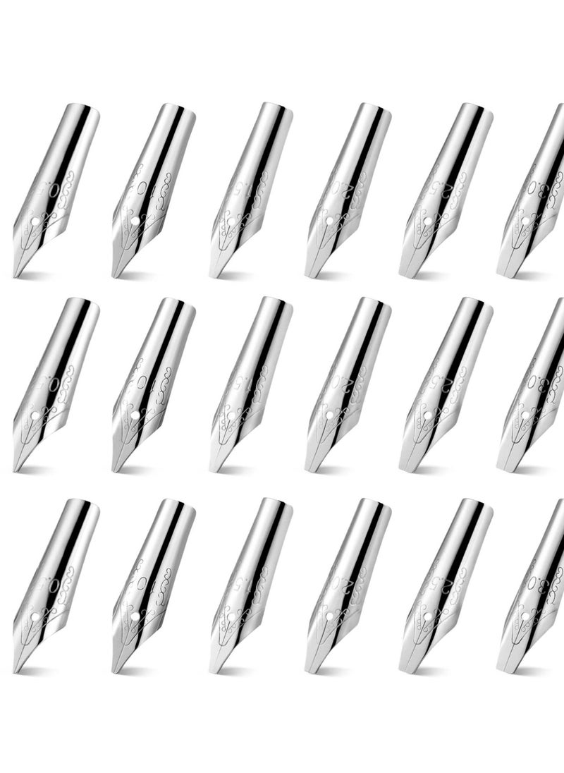 Excefore - 30pcs Stainless Steel Fountain Pen Nibs, Replacement Nibs Set for Calligraphy and Writing, Various Sizes for Kids, Adults, and Students(0.5+1+1.5+2+2.5+3mm each 5pcs) - Image 1