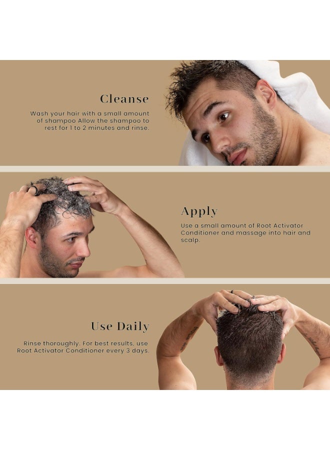 mane بلسم نمو الشعر للرجال (250 مل) - بلسم مكثف لجذور أقوى، جذور صحية وفروة رأس - زيادة الحجم، شعر كامل وأكثف للرجال - Image 4