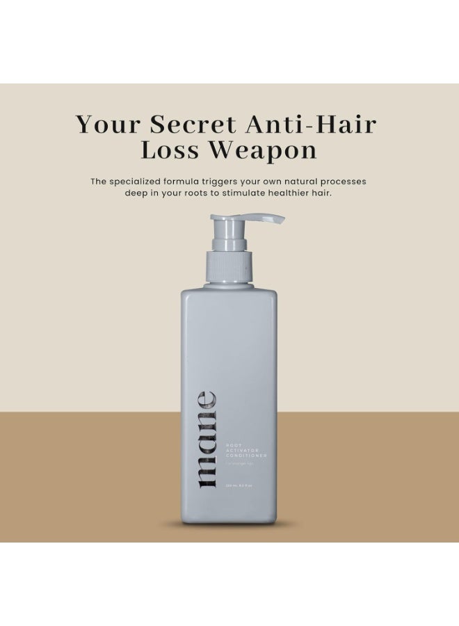 mane بلسم نمو الشعر للرجال (250 مل) - بلسم مكثف لجذور أقوى، جذور صحية وفروة رأس - زيادة الحجم، شعر كامل وأكثف للرجال - Image 2