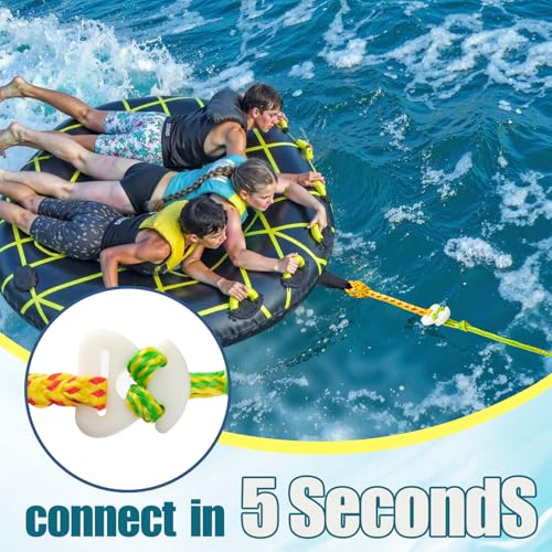 Botepon 2Pcs Boat Tube Towable Rope Quick Connector, Water Towable Tubes Rope Connector for Tubing, Skiing, Wake Boarding with Seadoo, Jet ski, Waverunner - Image 3