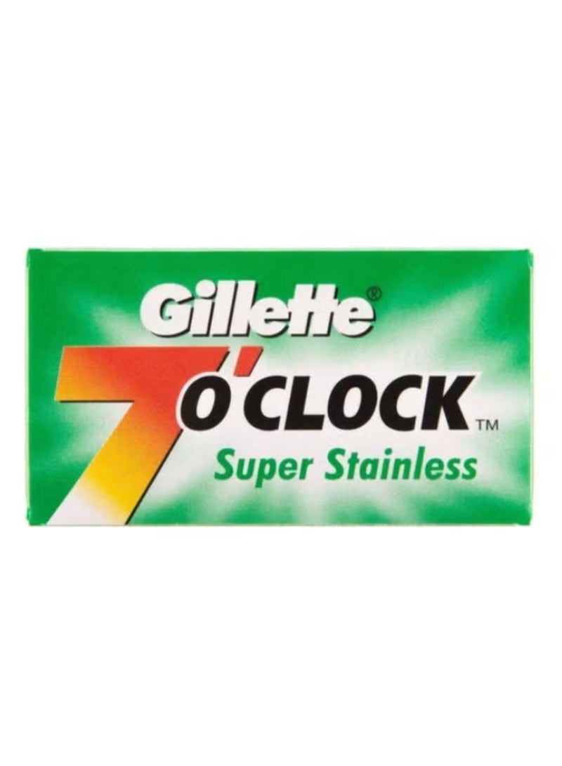 Gillette 7 O'clock Super Stainless Double Edge Razor Blades (Pack of 5 blades x 20) - Image 3