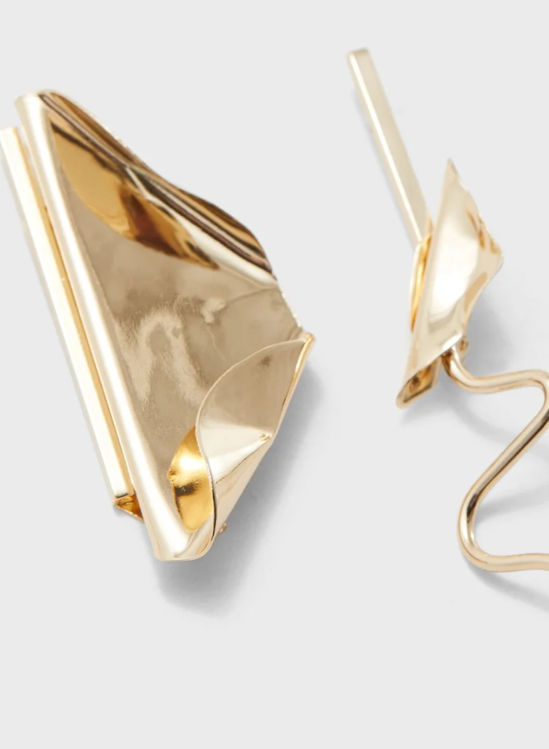 MANGO Oak Drop Earrings