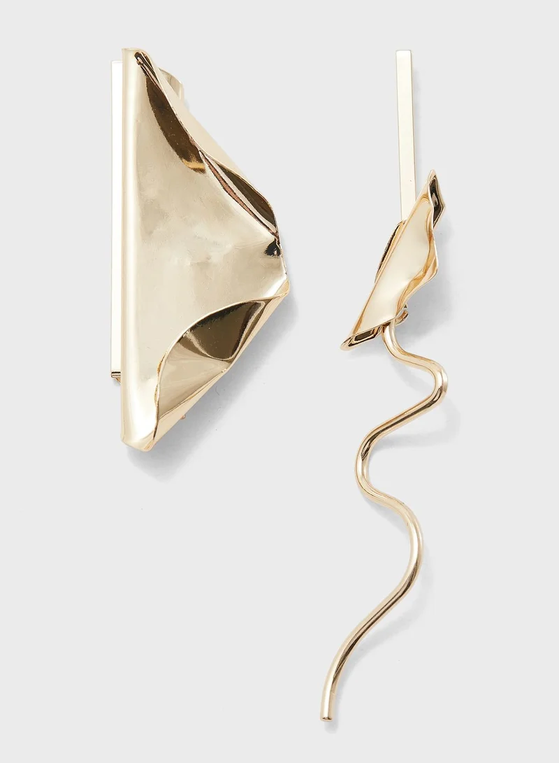 MANGO Oak Drop Earrings