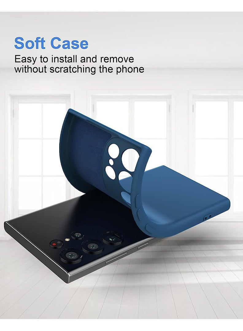 Theodor Protective Slim Fit Case Liquid Silicone Cover with Full Body Protection Anti-Scratch Shockproof Case For Samsung Galaxy S24 Ultra (Blue) - Women B - Image 5